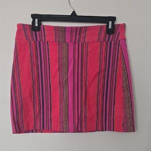 Versona Pink Stripe Mini Skirt